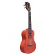 Professional Concert Ukulele, Mahogany Wood Body, 4 String, Black Fretboard
