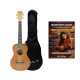 Professional Concert Ukulele, Mahogany Wood Body, 4 String, Black Fretboard