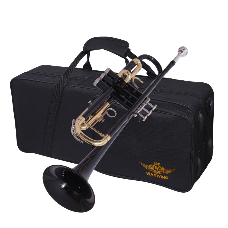 WAXWING trumpet Bb imported sound quality good with hard case (black) WAXWING trumpet Bb imported sound quality good with hard case (black)