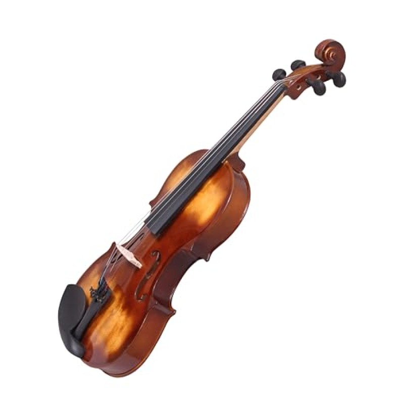 Waxwing professional Violin 4/4 with Bow and Carrying Case, Natural Wood glossy Finish