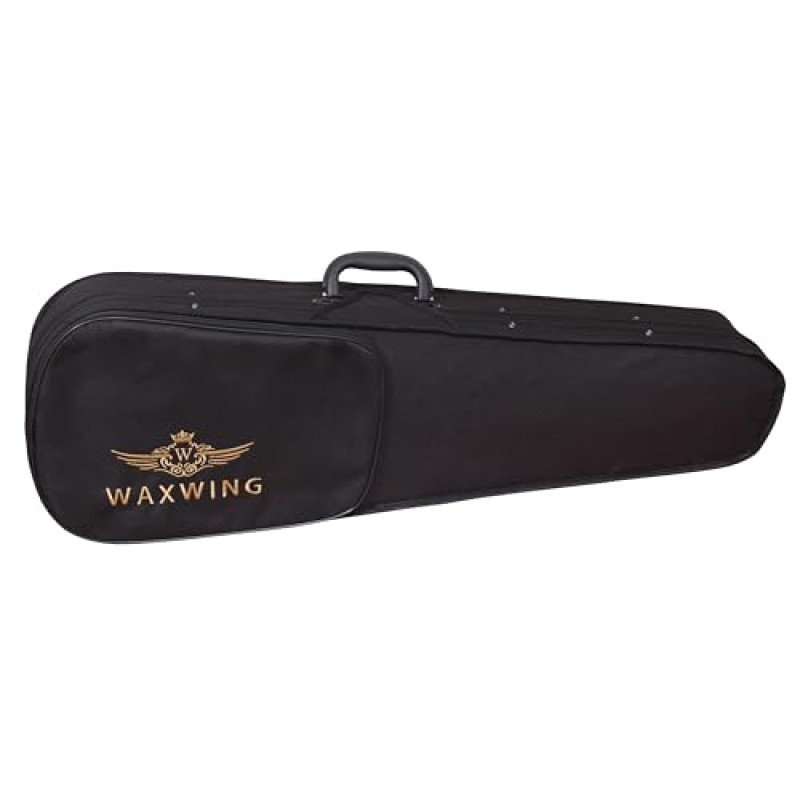 Waxwing professional Violin 4/4 with Bow and Carrying Case, Natural Wood glossy Finish
