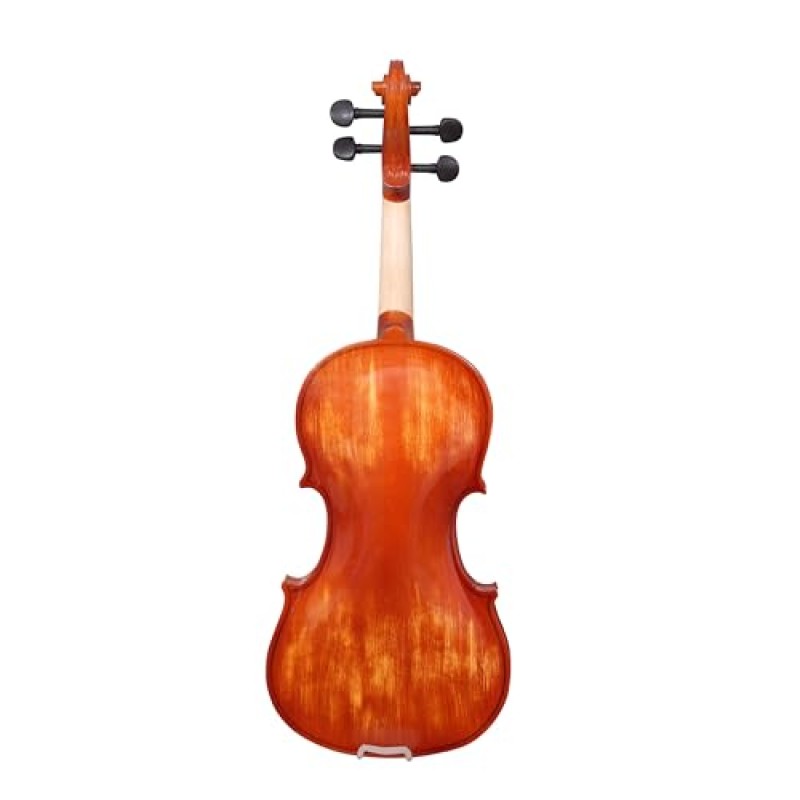 Waxwing 4/4 Full Size Violin with Bow and Carrying Case, Natural Wood glossy Finish