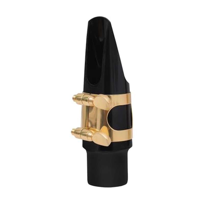 Waxwing Alto Saxophone Mouthpiece with Cap, Black and Gold Waxwing Alto Saxophone Mouthpiece with Cap, Black and Gold