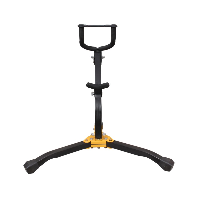 Waxwing Saxophone Stand, Foldable with Adjustable Height, Black and Yellow