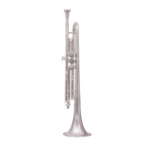 Waxwing india Professional Bb Trumpet, Silver-Plated Brass, Standard Size with 3 Valves with imported oil gloves cleaning kit hard case