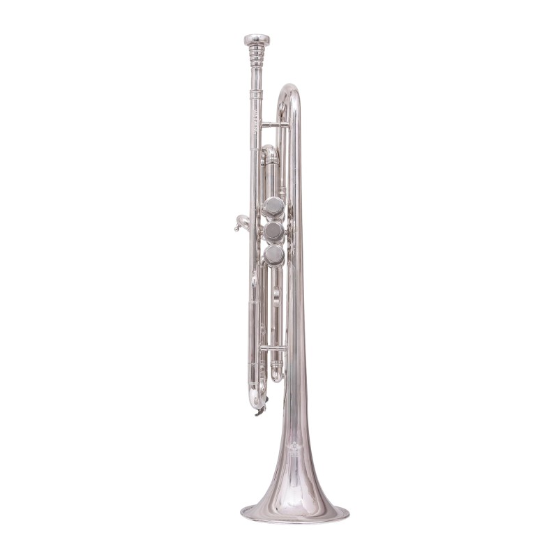 Waxwing india Professional Bb Trumpet, Silver-Plated Brass, Standard Size with 3 Valves with imported oil gloves cleaning kit hard case Waxwing india Professional Bb Trumpet, Silver-Plated Brass, Standard Size with 3 Valves with imported oil gloves cleaning kit hard case