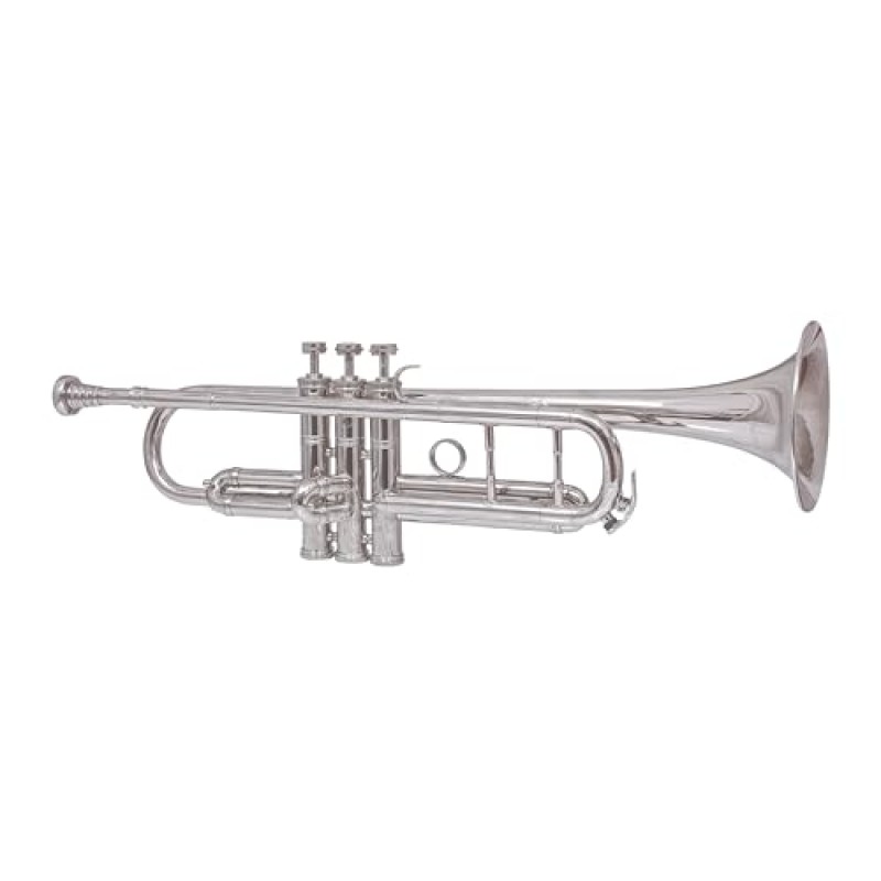 Waxwing india Professional Bb Trumpet, Silver-Plated Brass, Standard Size with 3 Valves with imported oil gloves cleaning kit hard case Waxwing india Professional Bb Trumpet, Silver-Plated Brass, Standard Size with 3 Valves with imported oil gloves cleaning kit hard case