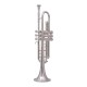 Waxwing india Professional Bb Trumpet, Silver-Plated Brass, Standard Size with 3 Valves with imported oil gloves cleaning kit hard case Waxwing india Professional Bb Trumpet, Silver-Plated Brass, Standard Size with 3 Valves with imported oil gloves cleaning kit hard case