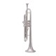 Waxwing india Professional Bb Trumpet, Silver-Plated Brass, Standard Size with 3 Valves with imported oil gloves cleaning kit hard case Waxwing india Professional Bb Trumpet, Silver-Plated Brass, Standard Size with 3 Valves with imported oil gloves cleaning kit hard case
